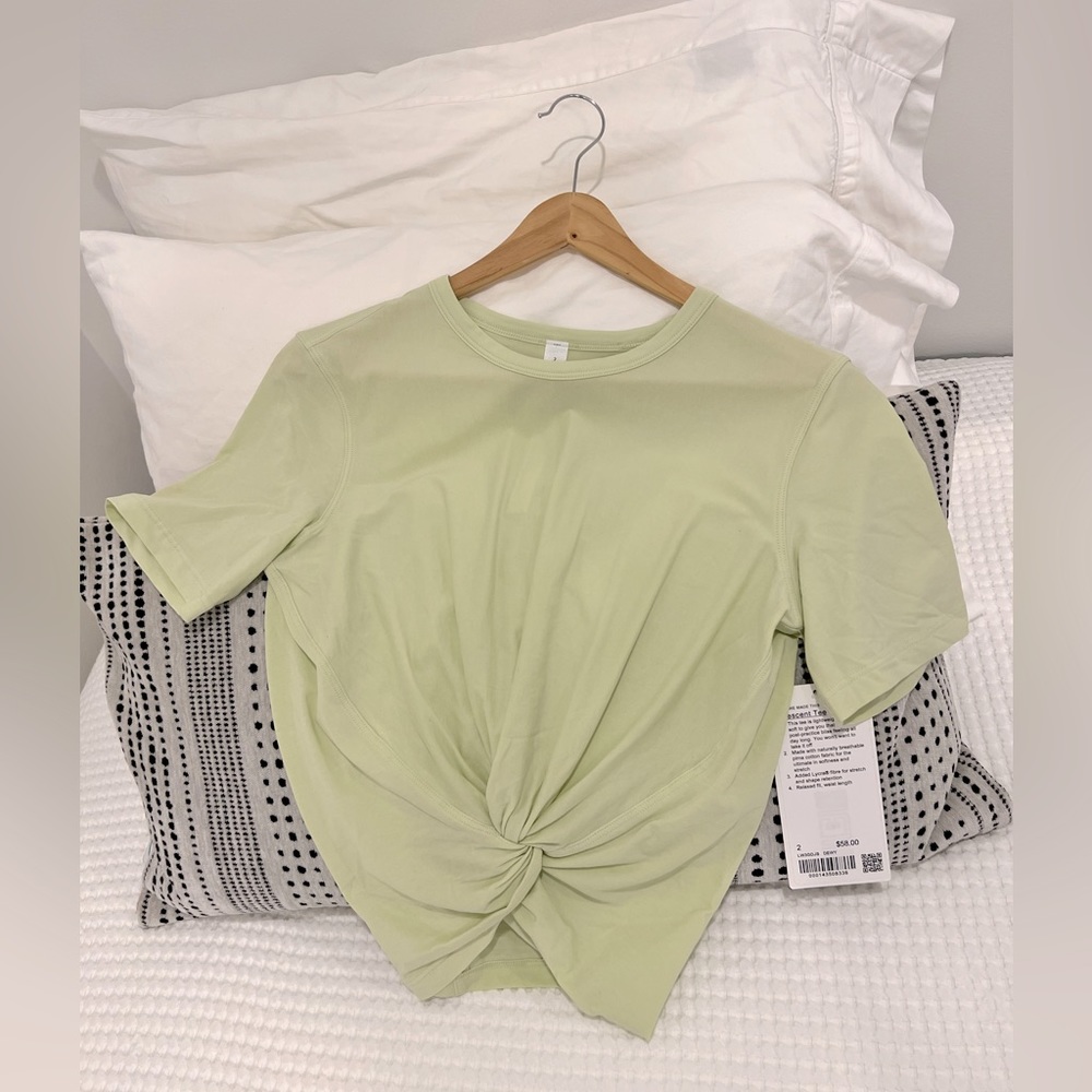 Light green Lululemon crop top